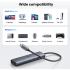 UGREEN 6-in-1 Hub USB C to Ethernet Adapter, 10Gbps Data Port USB-C, Ethernet with 2*USB-C 3.2, USB-A 3.2/2.0, Gigabit RJ45, Power Port (Only for Adapter), Type C to Network Dongle for Laptop, MacBook, XPS